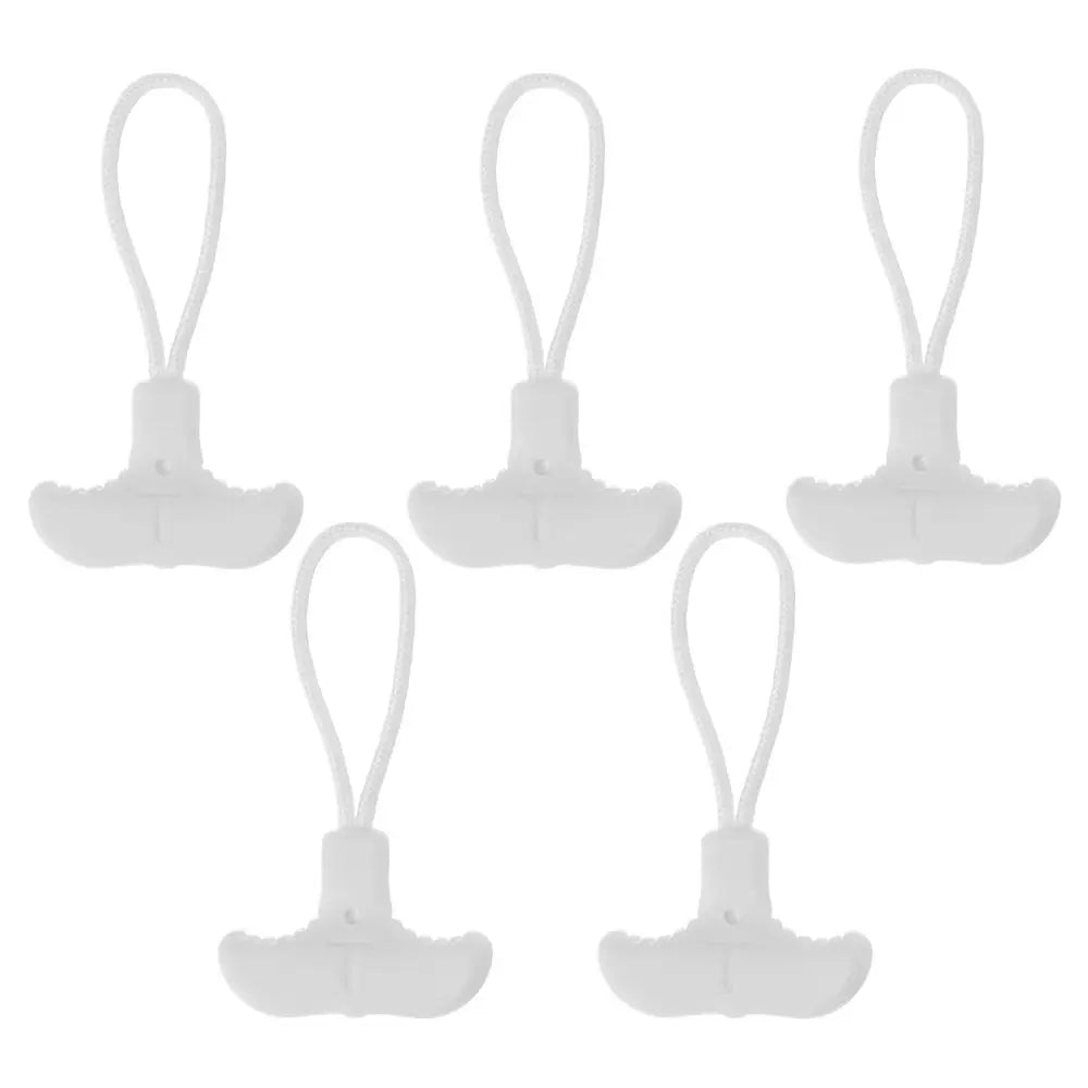 5-Pack T-Shape Zipper Pull Replacement for Bags & Tents Zipper Pull Replacement Richie's white