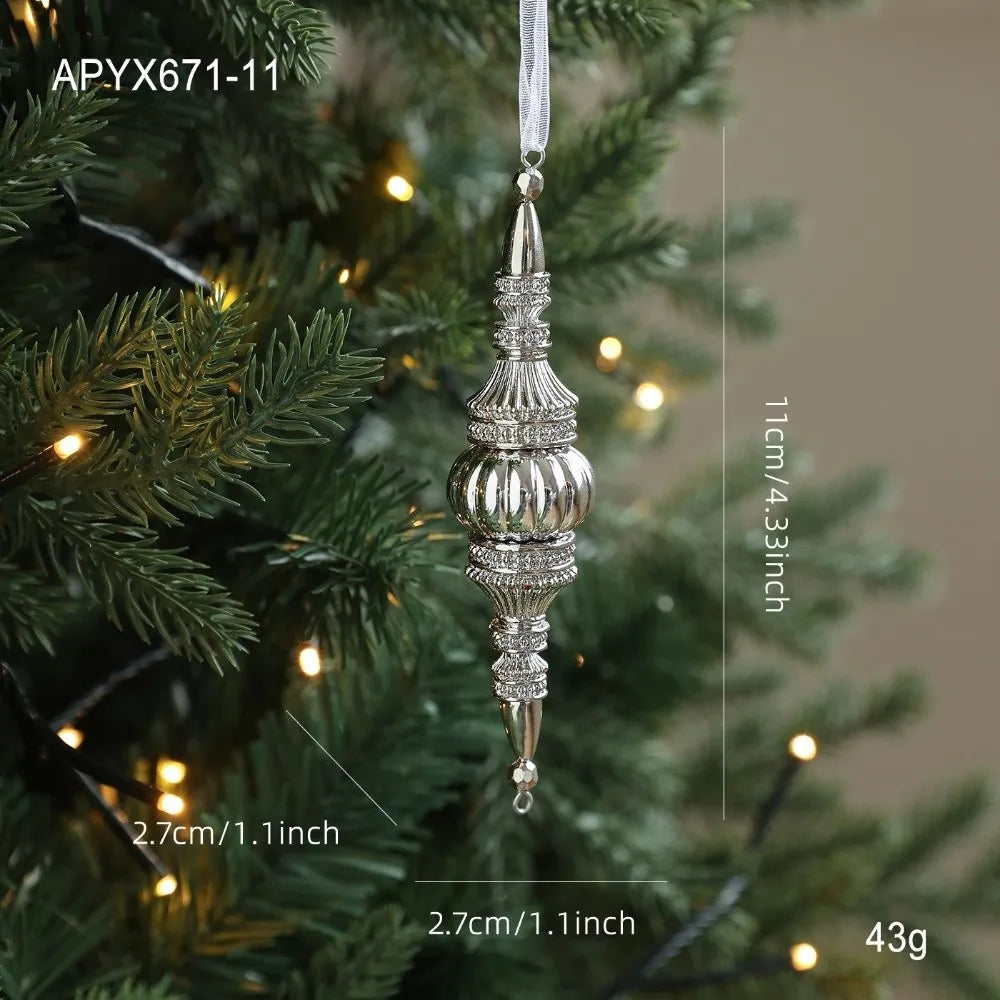 Acrylic Christmas Tree Pendant with Faux Pearl Drop Ornament Christmas Tree Ornament Richie's 6
