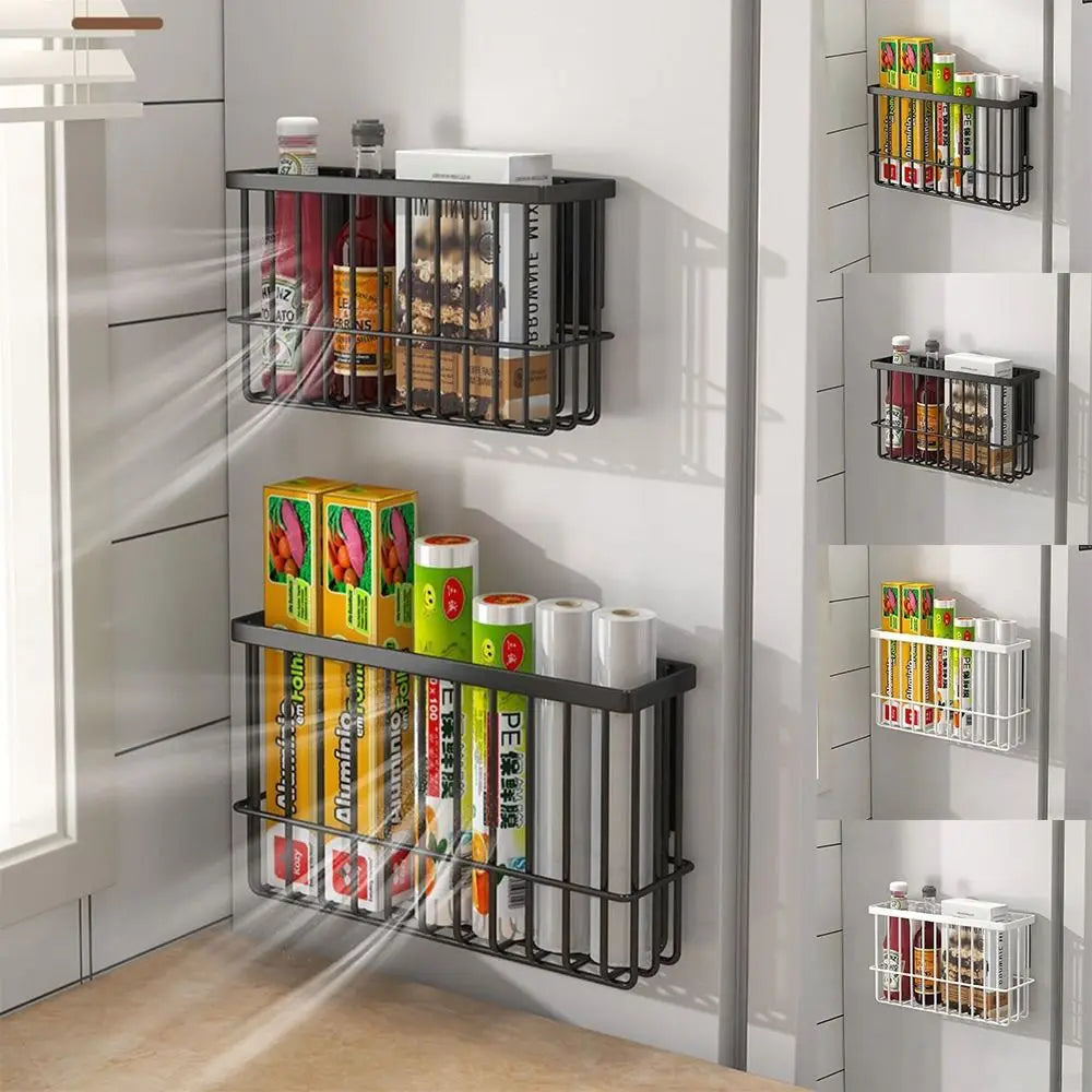 Magnetic Wall Storage Basket – No-Drill Kitchen Organizer Magnetic Storage Basket Richie's