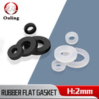 Flat Gasket M2–M42 NBR VMQ FKM Rubber Sealing Washer Rubber Sealing Gasket Richie's