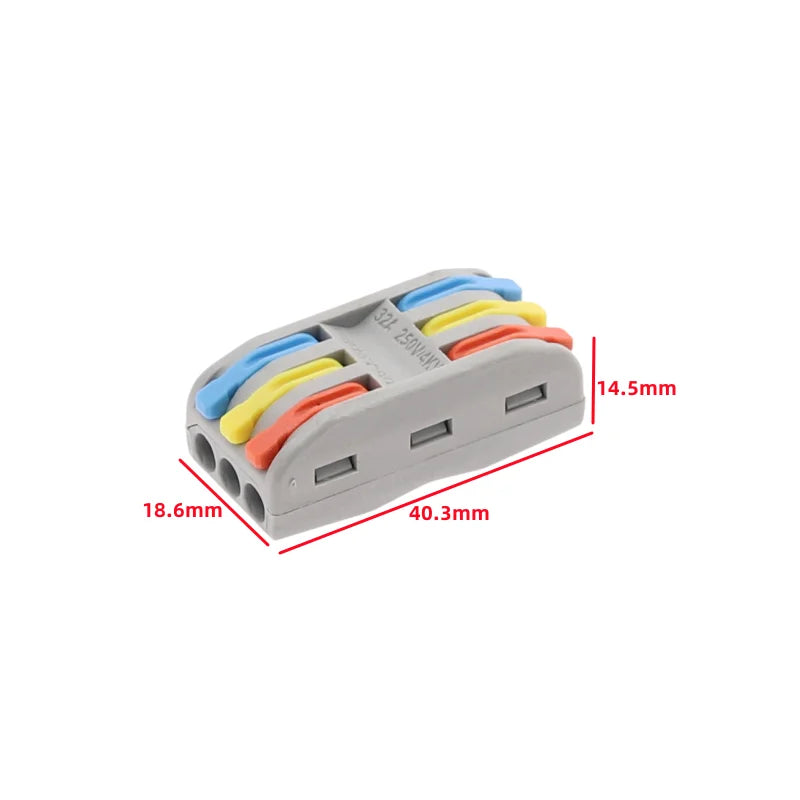 2/3/4/5 Pin Push-In Lever Wire Connector Terminal Block CE Wire Connector Terminal Richie's