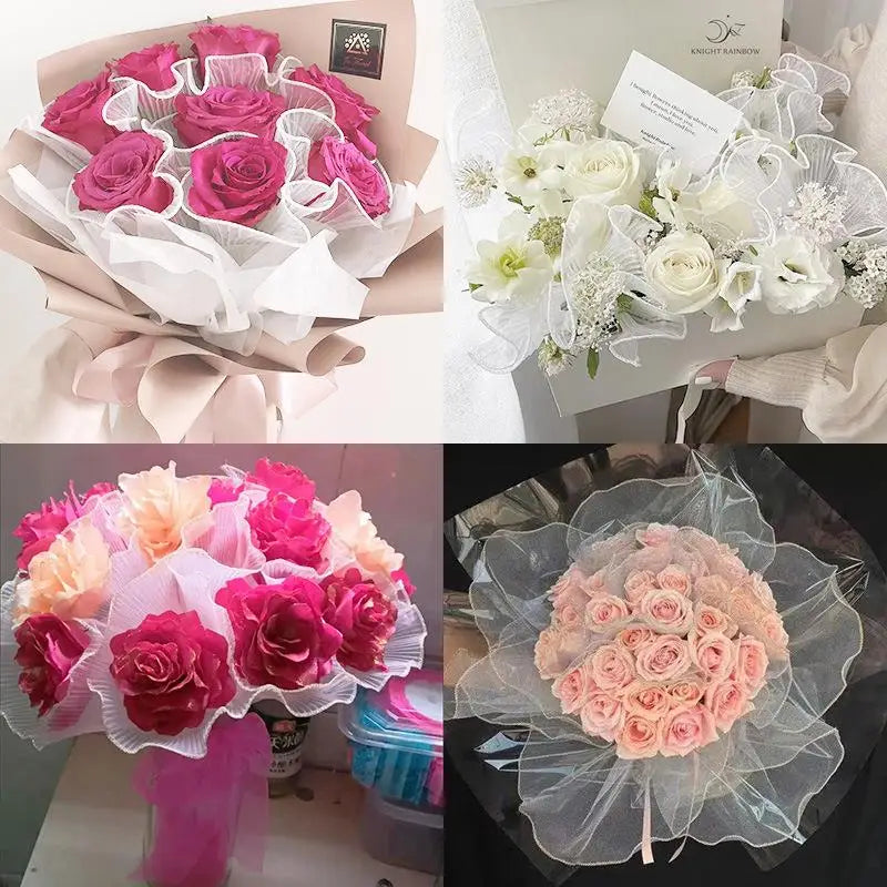 Pearl Wave Gauze Flower Wrapping Mesh 28cm x 4 Yards Floral Wrapping Mesh Richie's