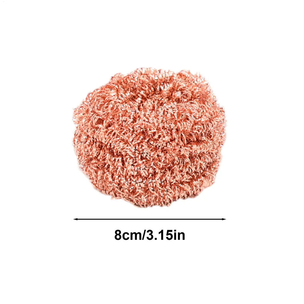 Copper Wire Pot Scrubbers Non-Scratch Dish Brush Set of 2 Kitchen Scrubber Brush Richie's