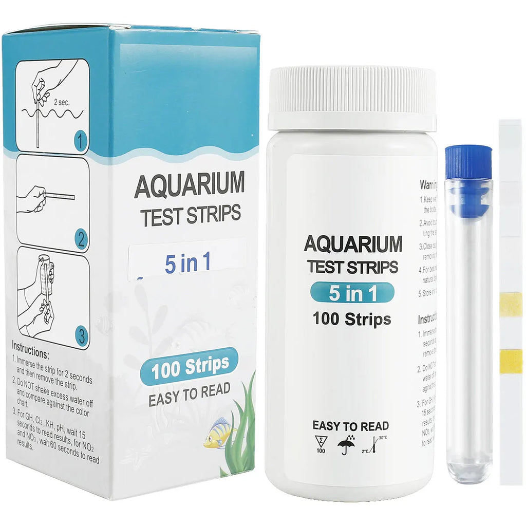 100Pcs 7-in-1 Aquarium Water Test Strips – Fish Tank Kit Aquarium Test Strips Richie's 5 in 1