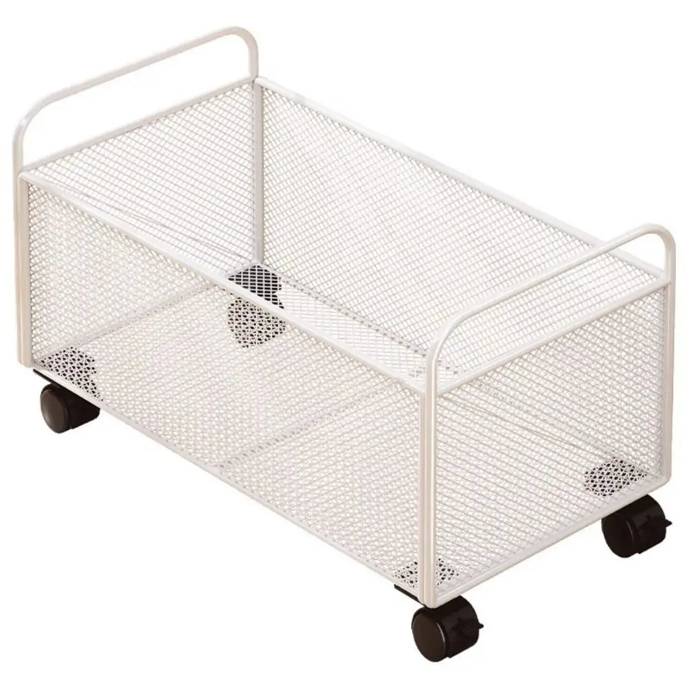 Iron Mobile Storage Box with Wheels – Rolling Desk Organizer Rolling Storage Organizer Richie's