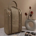 PU Leather Makeup Bag Large Capacity Double Zipper Travel Organizer Makeup Travel Bag Richie's