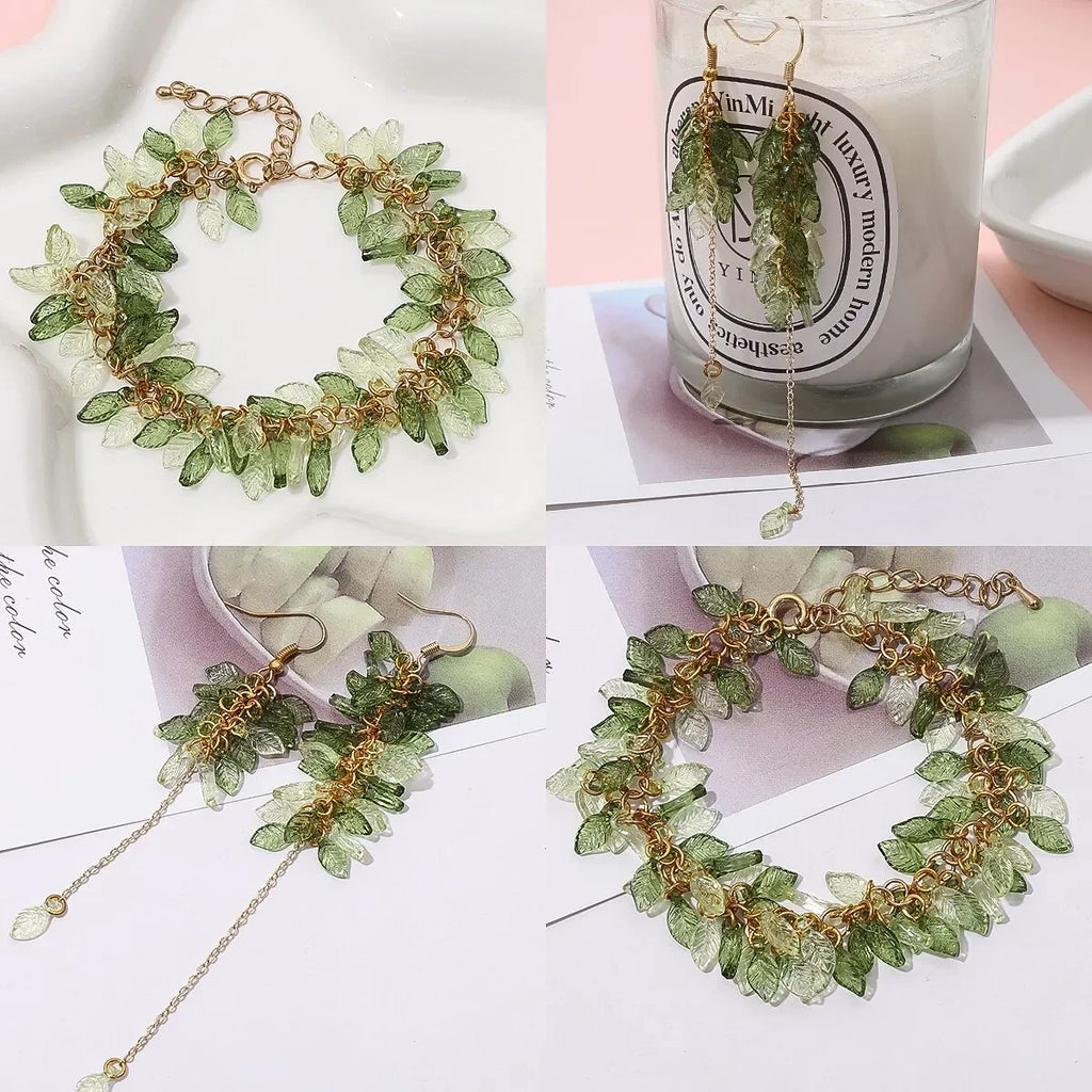 100pcs Acrylic Leaf Beads for DIY Jewelry Making & Crafts Craft Beads Richie's