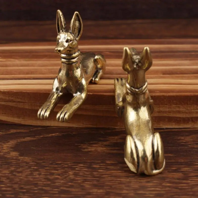 Vintage Solid Brass Dog Figurine – Desktop Tea Pet Ornament Brass Figurine Richie's