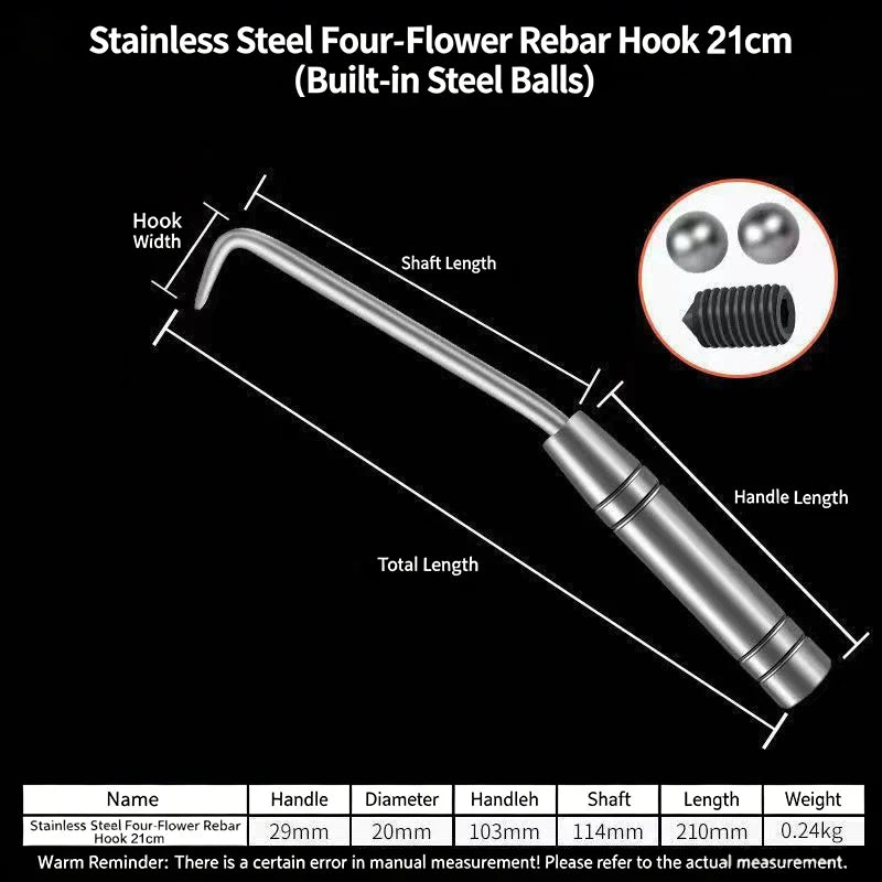 Stainless Steel Rebar Tie Wire Twister Hook 21–33cm Rebar Wire Twister Richie's 21CM