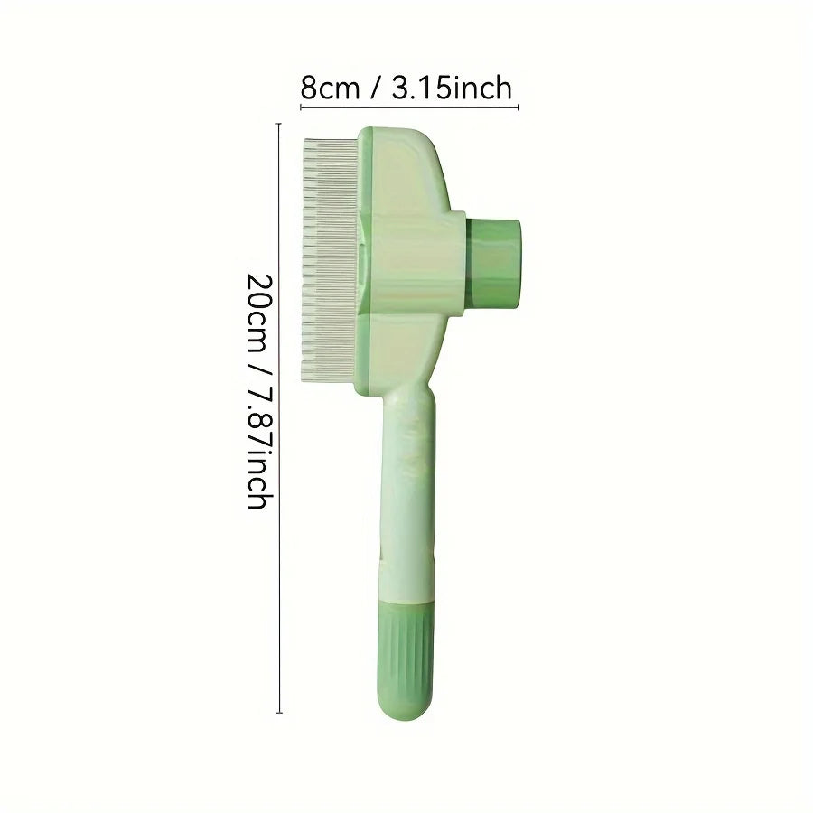 Self-Cleaning Cat Grooming Comb – Detangling Dense Teeth Brush Cat Grooming Comb Richie's green