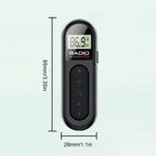 JOCESTYLE Mini Clip FM Radio Rechargeable LCD Display Portable FM Radio Richie's