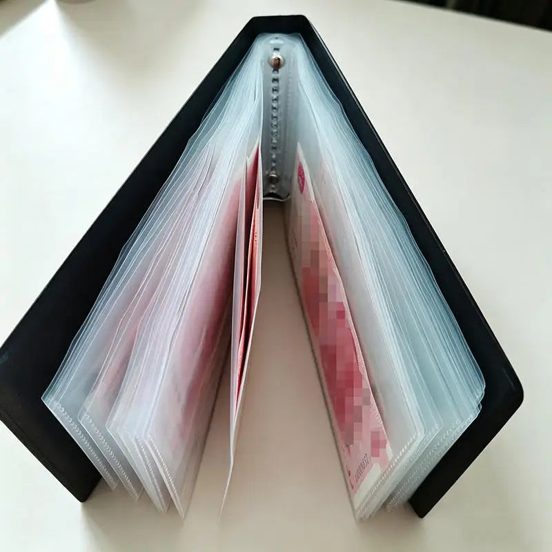 80-Pocket Banknote Currency Album – PU Leather Hard Cover Currency Collecting Album Richie's