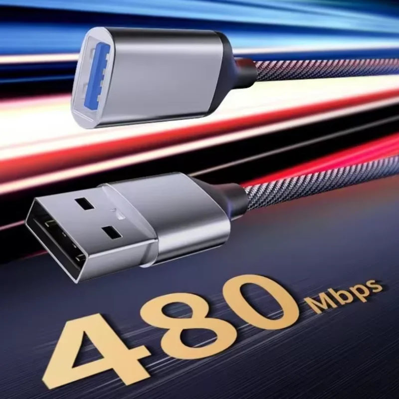 USB 3.0 Male to Female Nylon Braided Extension Cable 0.5M–2M USB Extension Cable Richie's