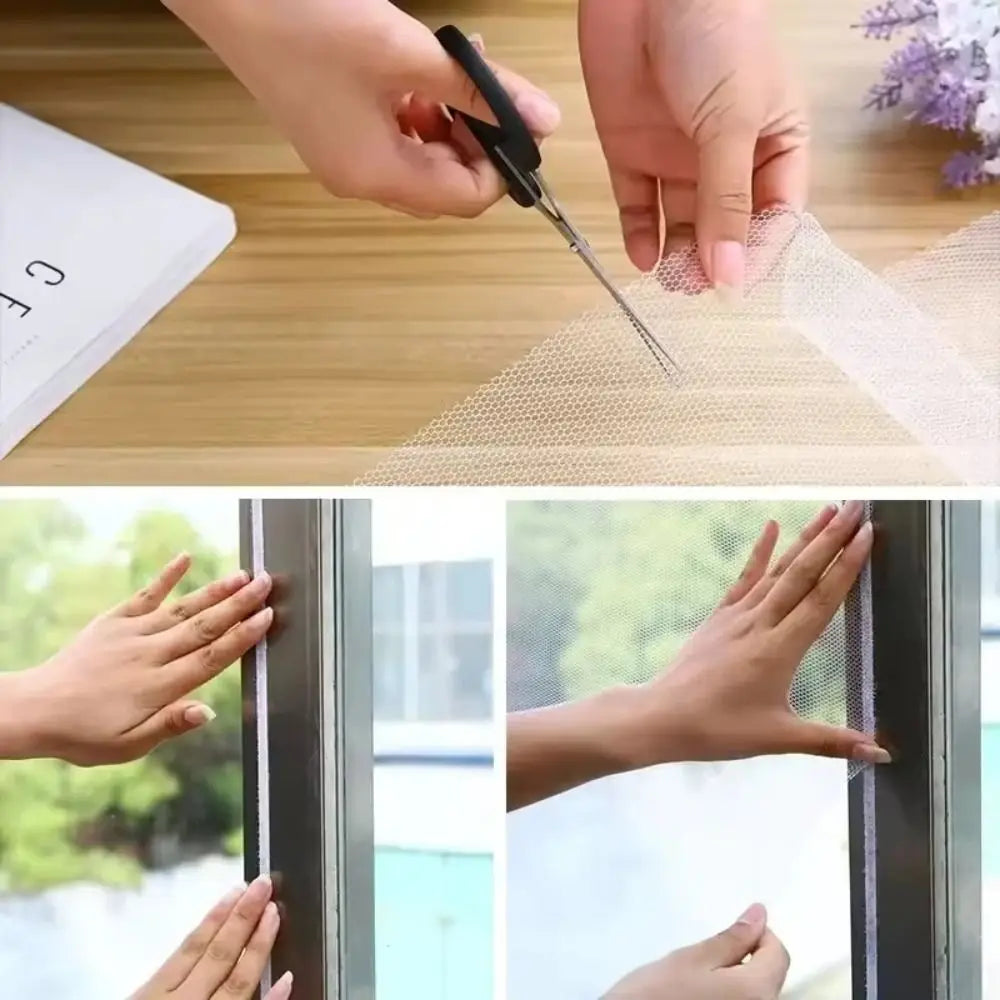 Self-Adhesive Mesh Mosquito Net – DIY Window Insect Screen Window Insect Screen Richie's