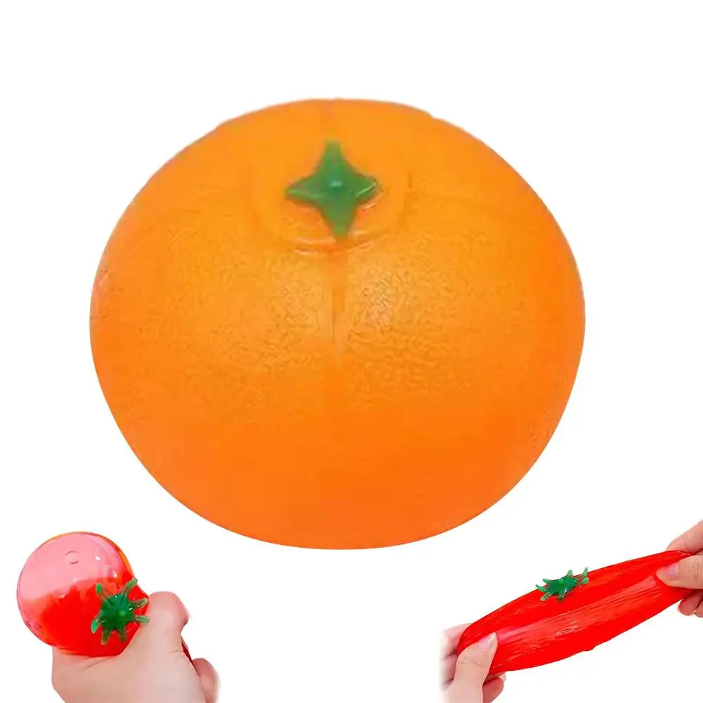 Squishy Tomato Squeeze Fidget Ball – Sensory Toy Kids Adults Fidget Squeeze Toy Richie's Orange