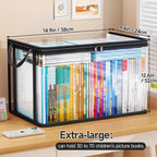 Clear PVC Stackable Storage Box with Flip-Top Lid & Window Storage Organizer Box Richie's