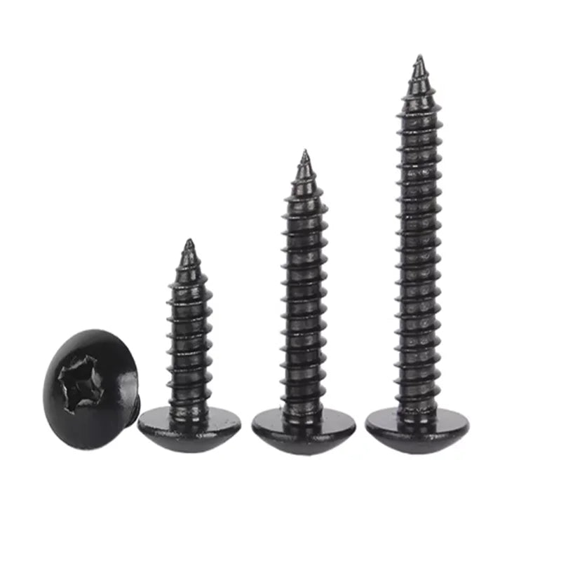 M3 M4 M5 Black Truss Head Phillips Self-Tapping Screws 25–50pc Self-Tapping Screws Richie's