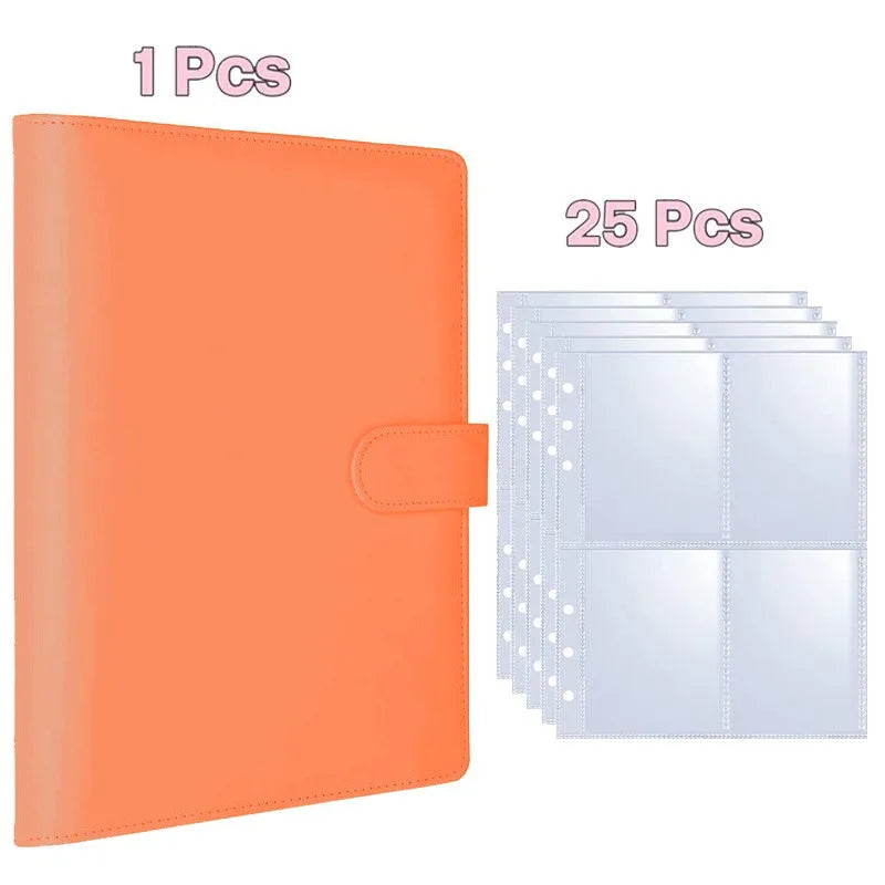 A5 Kpop Photocard Binder 25 Pages PU Leather Photo Album Photocard Binder Album Richie's Orange