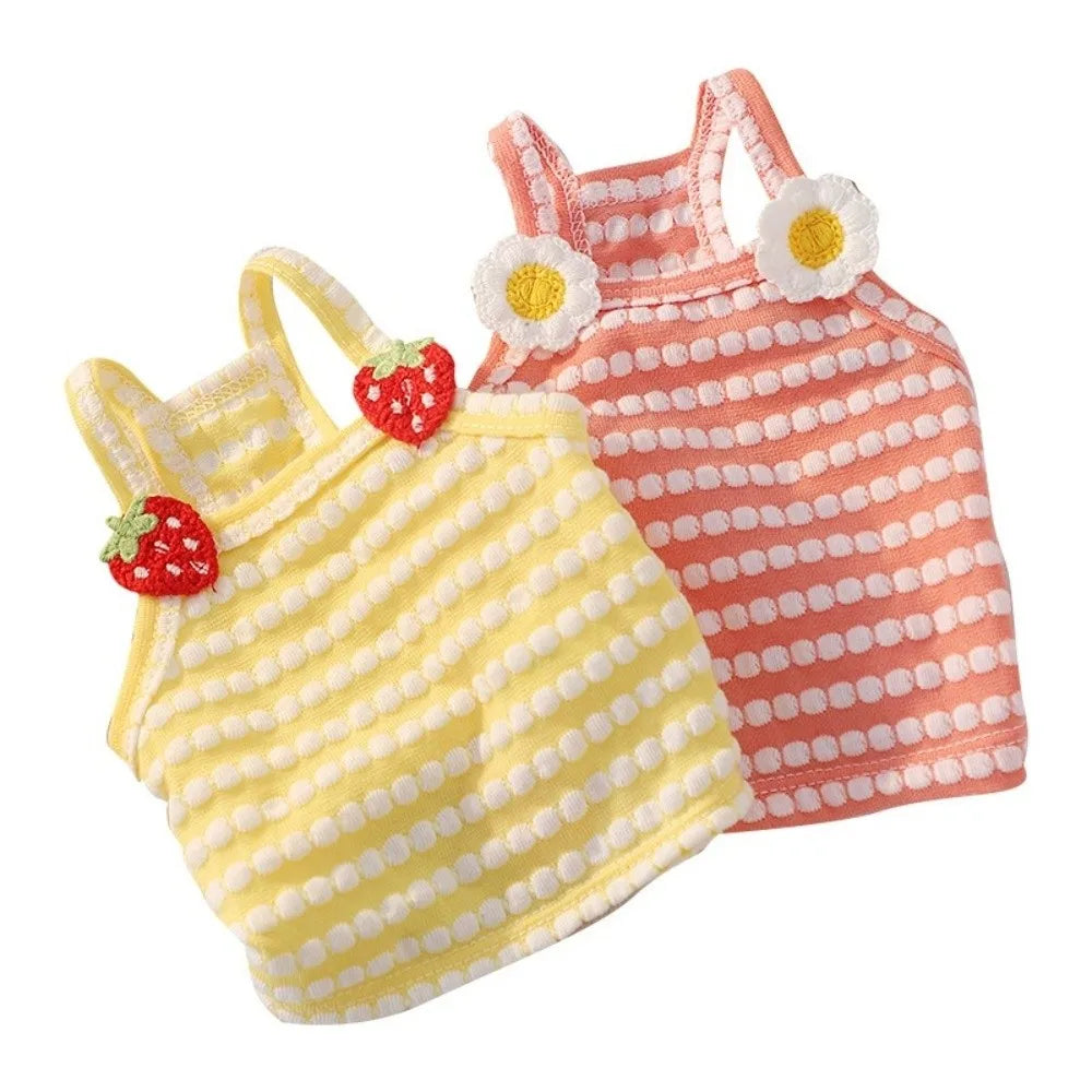 Strawberry Striped Sleeveless Dress for Small Dogs | Cute Pet Pet Dog Dress Richie's