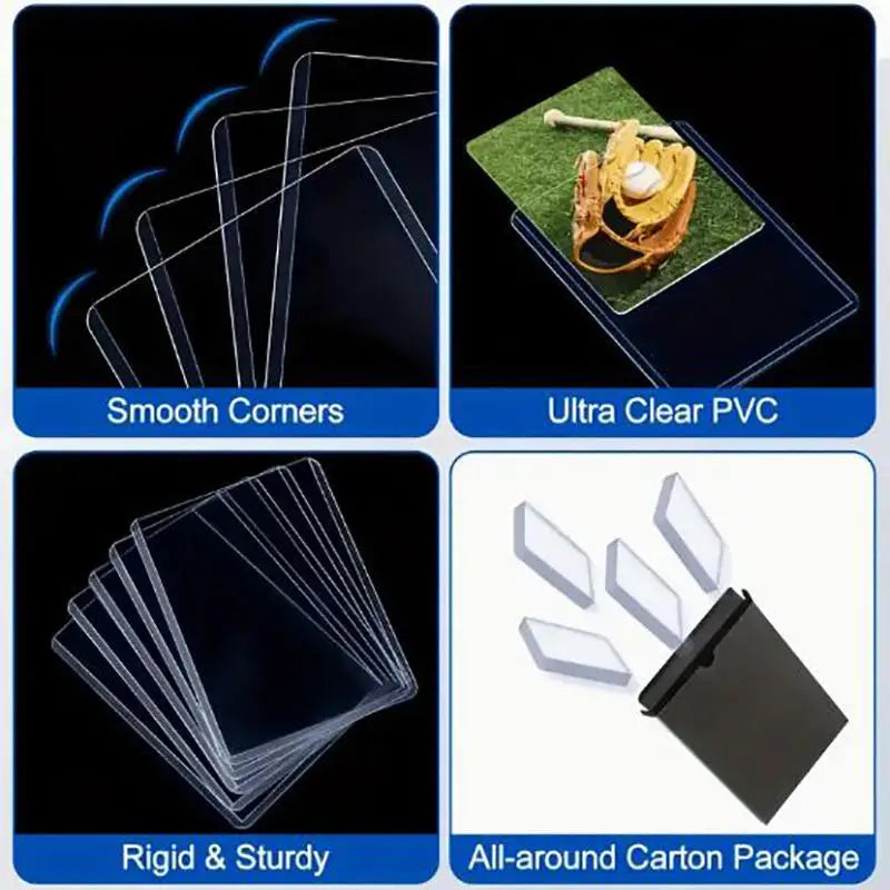 PVC Trading Card Top Loaders Hard Plastic Sleeves 20–100 Pack Card Top Loaders Richie's
