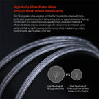 KZ T8 Silver Plated Earphone Cable 8-Speed Tuning 3.5mm Earphone Upgrade Cable Richie's