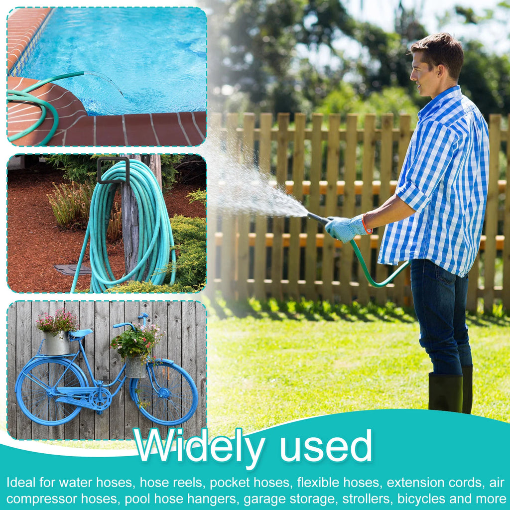 Wall Mounted Metal Hose Holder – Heavy Duty Garden Hanger Garden Hose Holder Richie's