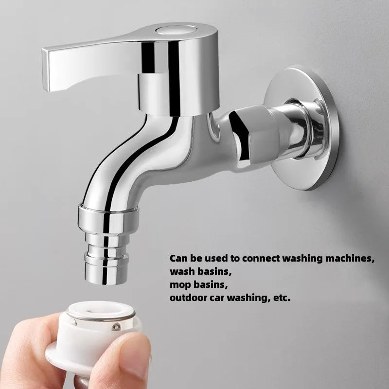 Double-Ended Brass Washing Machine Faucet – 4-Point Wall Mount Washing Machine Faucet Richie's