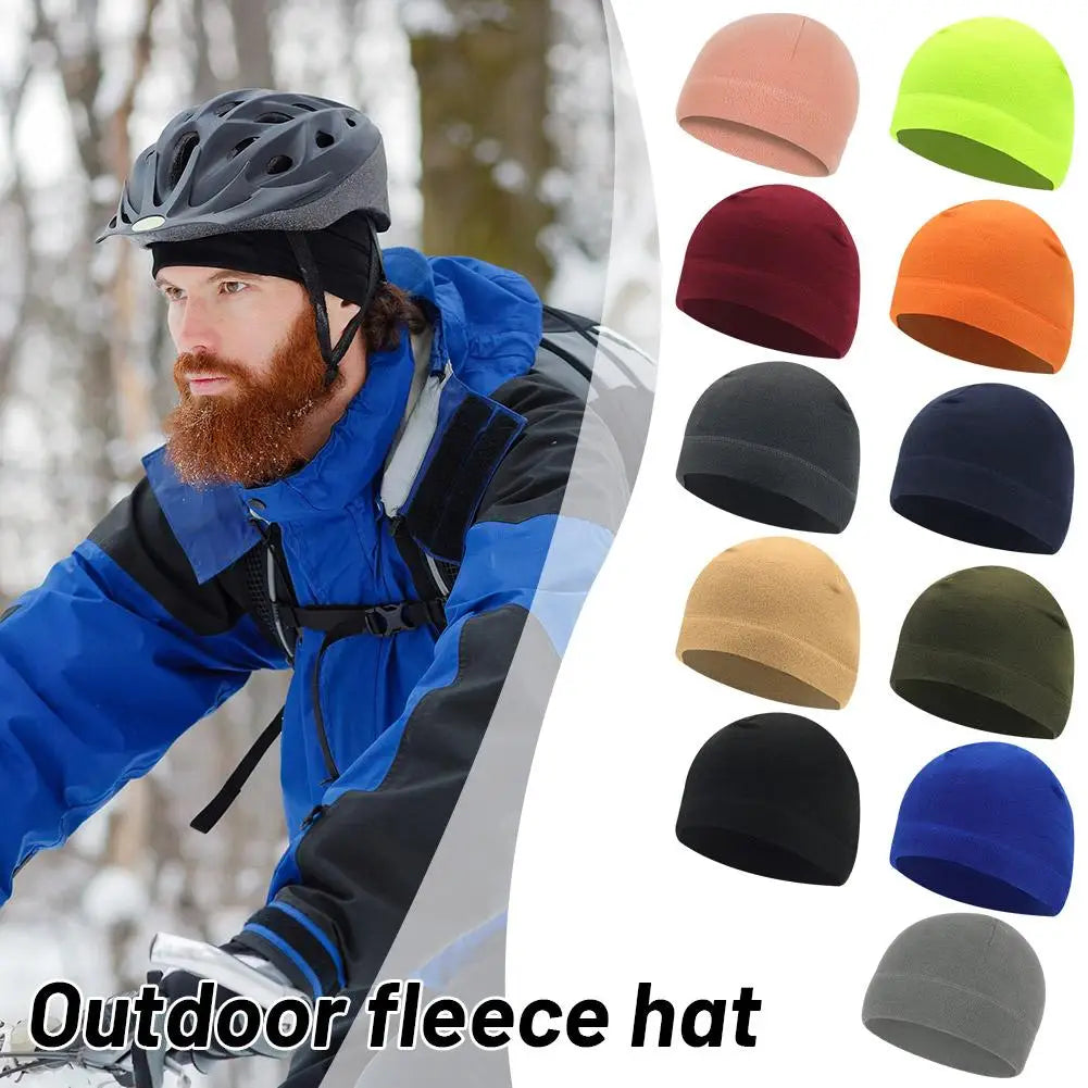 Polar Fleece Beanie Cap – Windproof Winter Ski & Cycling Hat Fleece Beanie Cap Richie's