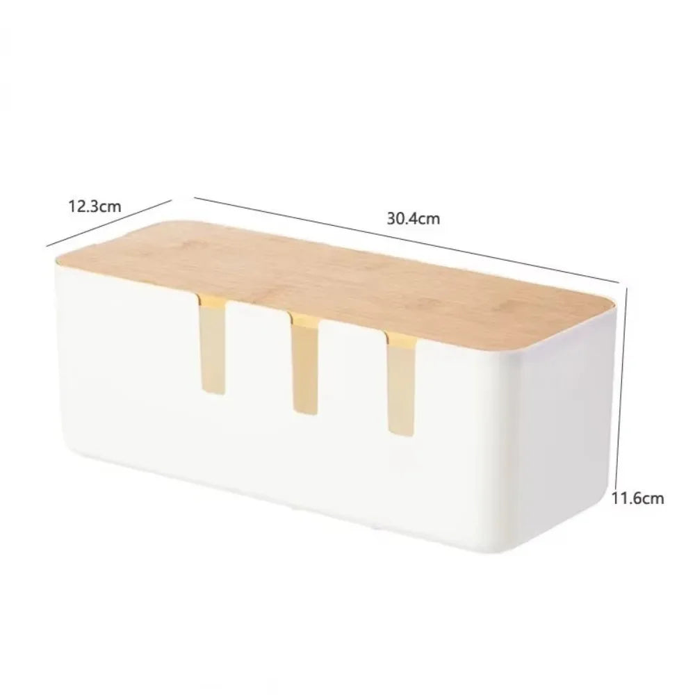 Cable Management Box Power Strip & Wire Organizer Cable Management Box Richie's Seven holes white