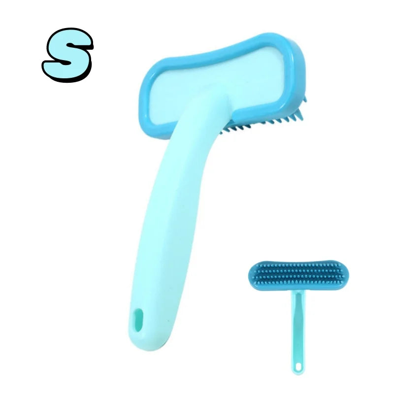 Silicone Pet Comb for Cats, Rabbits & Guinea Pigs S/L Pet Grooming Comb Richie's blue S