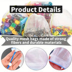 12-Pack Washable Mesh Drawstring Storage Bags – Reusable Mesh Storage Bags Richie's