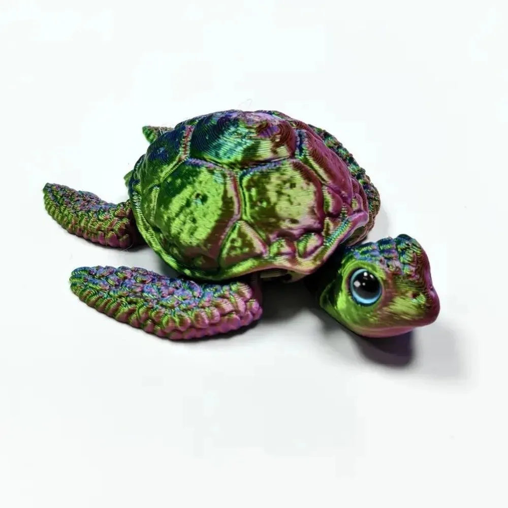 3D Printed Turtle Ornament – Colorful PLA Desktop Statue 8.5cm Desktop Figurine Richie's C