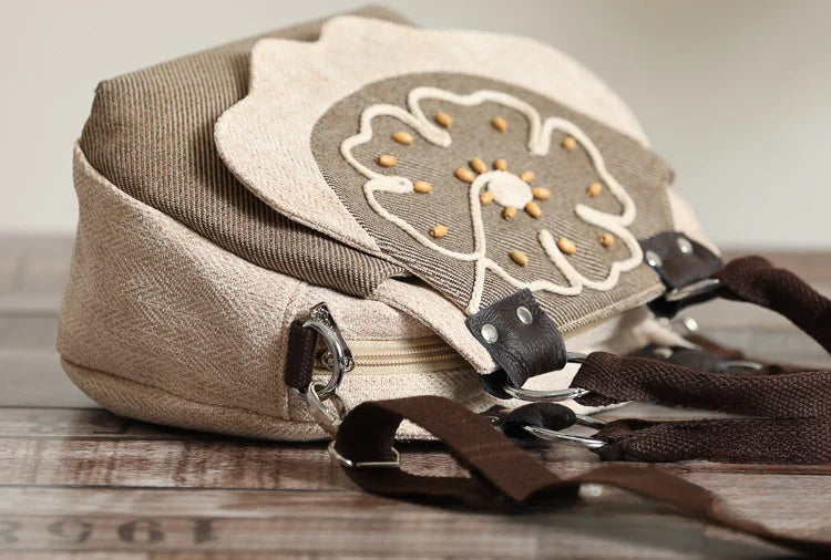 Women's Vintage Woven Canvas Crossbody Handbag – Casual Shoulder Bag Canvas Crossbody Handbag Richie's