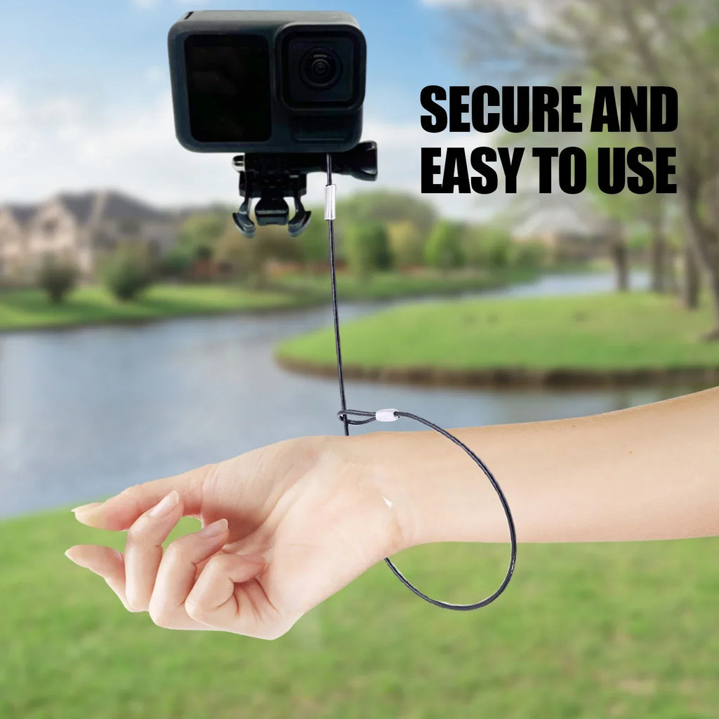 60CM Stainless Steel Camera Safety Lanyard for GoPro DJI Insta360 Camera Safety Lanyard Richie's
