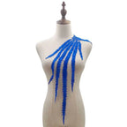 Elegant Leaf Lace Applique Patch – DIY Collar Embroidery Lace Applique Patch Richie's Blue L
