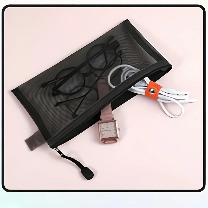 3-Pack Mesh Organizer Bags – Travel, Cosmetic & Pencil Pouch Mesh Organizer Pouch Richie's