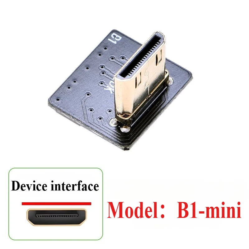 Raspberry Pi 4 Micro HDMI FFC Flat Cable 90° 20-Pin FPV HDMI FFC Cable Richie's miniHDMI (B1)