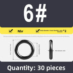 Kande Nitrile O-Ring Set 20-30pcs 1.4-26.5mm Oil Seal Gasket Rubber O-Ring Set Richie's 7x2 30pcs