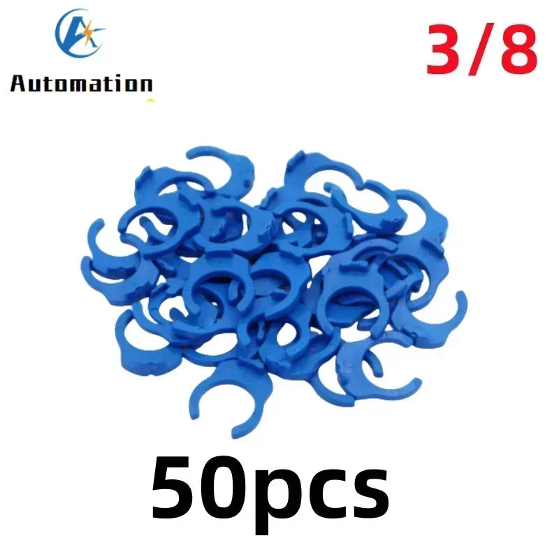 5Pcs RO Water Tee Quick Connector 1/4" 3/8" OD Pipe Fitting Pipe Tee Connector Richie's Blue Clip 3I8-50Pcs