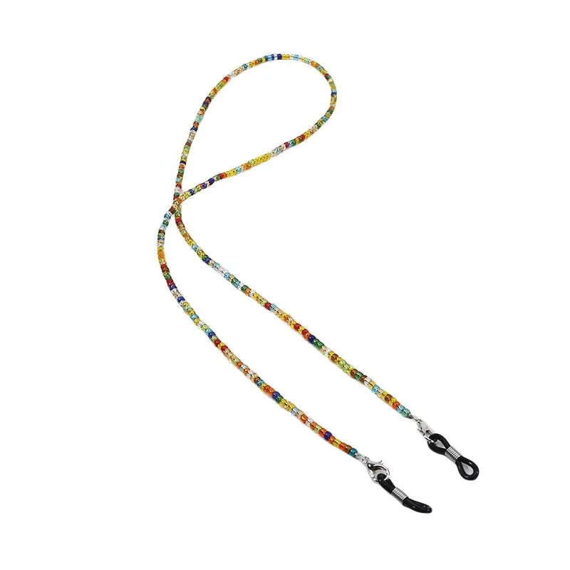 Handmade Beaded Glasses Chain – Non-Slip Unisex Eyeglass Lanyard Eyeglass Chain Lanyard Richie's orange