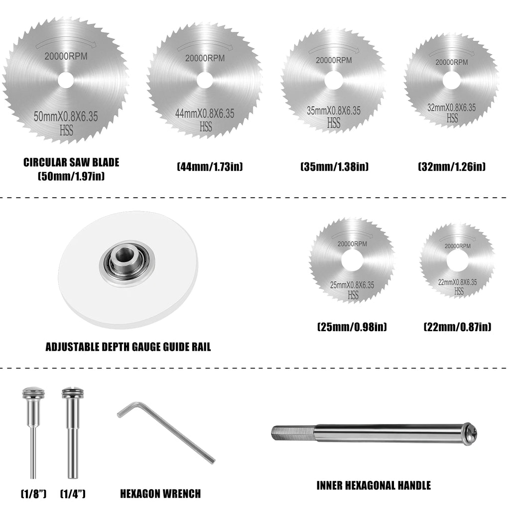22–50mm Circular Saw Blade Set & Pipe Cutting Positioner Kit Pipe Cutting Kit Richie's C 10PCS Set