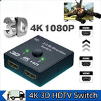 4K HDMI Bidirectional Switch Splitter 2.0 – 1x2/2x1 Adapter HDMI Switch Splitter Richie's