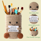 Crochet Pencil Holder Handmade Desk Organizer Makeup Brush Cup Crochet Desk Organizer Richie's