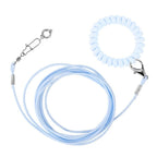 Elastic Parrot Traction Rope with Metal Buckle & Foot Chain Bird Training Leash Richie's Blue-No.4 Foot Chain