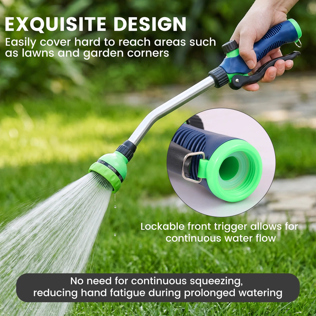 18-Inch Watering Wand Hose Nozzle – 8 Spray Patterns Garden Watering Wand Richie's