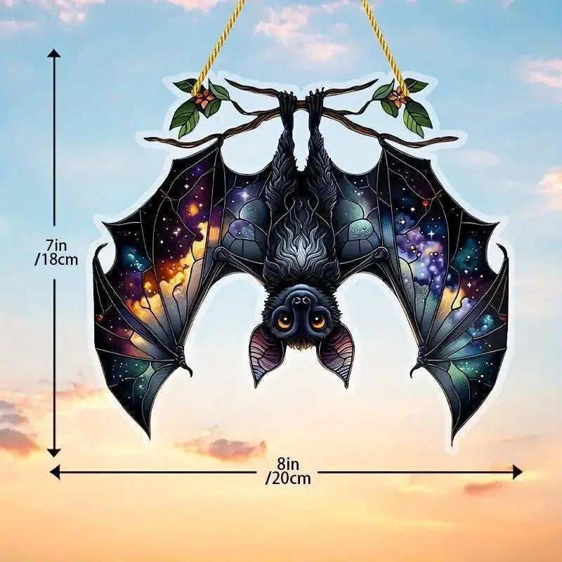 2D Acrylic Bat Suncatcher – Halloween Hanging Wall Ornament Halloween Ornament Richie's Pendant B 1pc