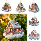 Acrylic Snow House Christmas Tree Hanging Ornaments Christmas Ornaments Richie's