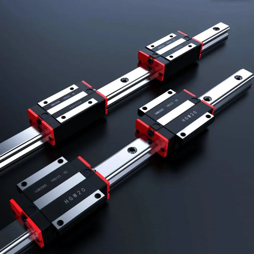 HGR25 Linear Guide Rail 2PCS + 4PCS HGH25CA/HGW25CC Blocks CNC Linear Guide Rail Set Richie's