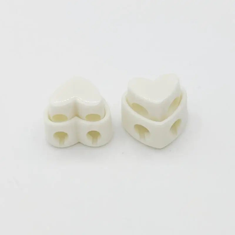 Heart-Shaped Knitting Needle Stoppers 5 Pcs – Colorful Tip Caps Knitting Accessories Richie's White