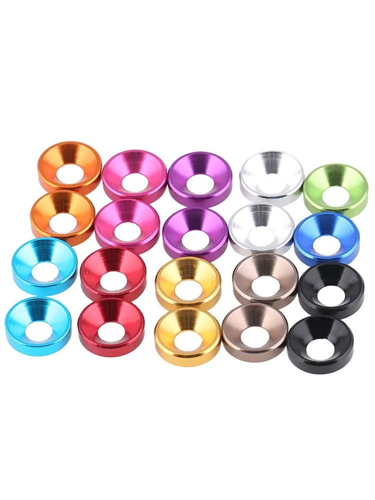10Pcs Anodized Aluminum Countersunk Washers M2–M5 Colorful Countersunk Washers Richie's